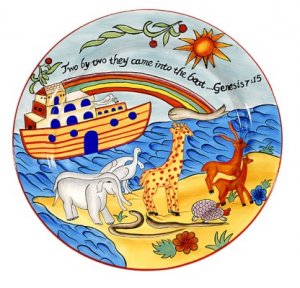 Noah's Ark Ceramic Plate