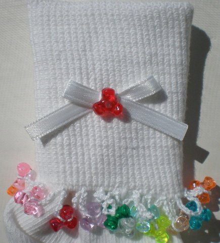 Multi colored Tri Beads-Embroidered Socks