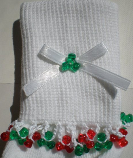 Holiday Tri Beads-Embroidered Socks