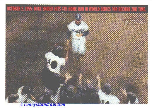 2004 Duke Snider Brooklyn Dodgers Topps Heritage Flash Backs Card F1