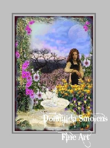 Trellis and Fountain by Donnalda Smolens