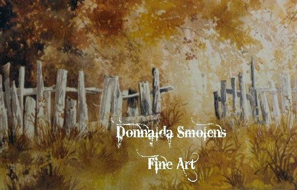 The Gate in Gold Watercolor Painting by Donnalda Smolens