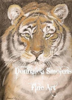 SIBERIAN TIGER 9x12 pastel drawing