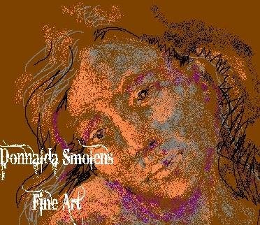 Girl In Brown Digital Print