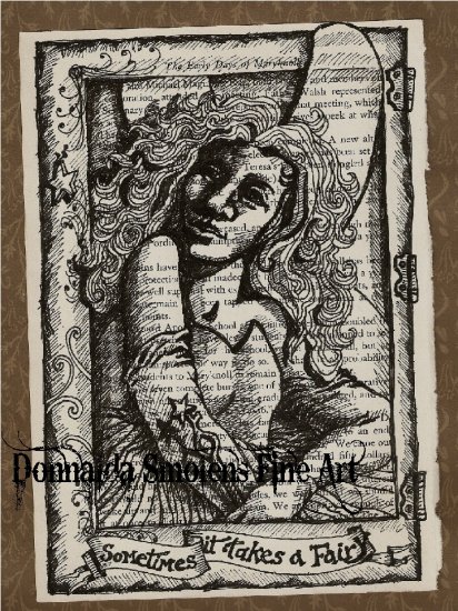 Sometimes It Takes A Fairy Print by Donnalda Smolens