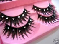 False Lashes with Rhinestones