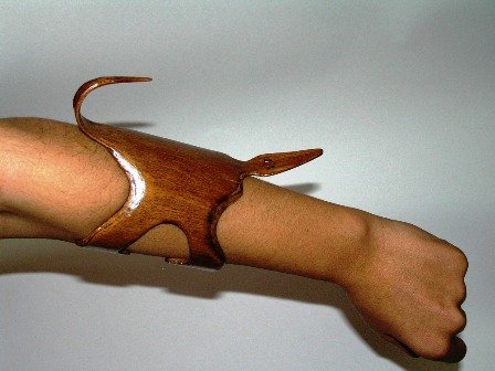 Vintage Hand Made Crafted wood Cuff-new