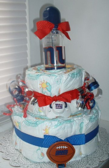 Giants Fan (medium) 2 Tier Diaper Cake