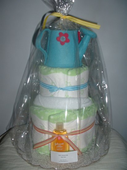 Little Gardener 2 Tier Diaper Cake