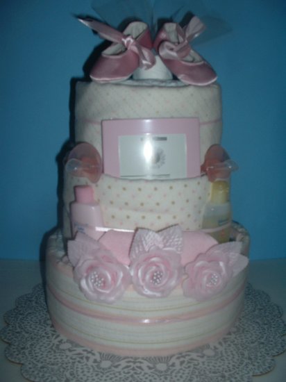 Diaper Cake-3 Tier Ballerina(Pink)