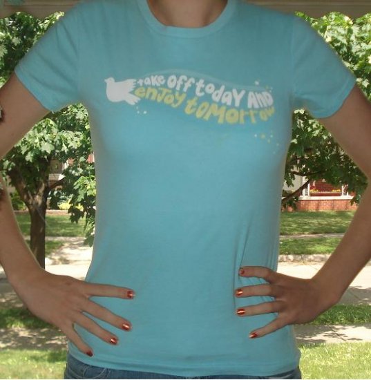 FREE SHIPPING AMERICAN EAGLE "Take off Today and Enjoy Tomorrow" Shirt