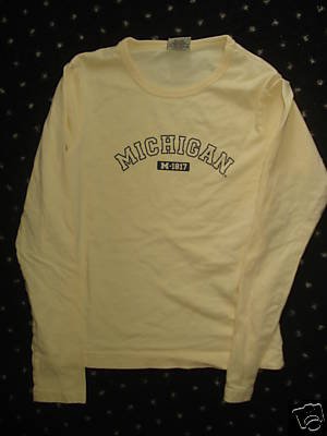 *Free Shipping* UNIVERSITY of MICHIGAN Long Sleeve Shirt Sz Small