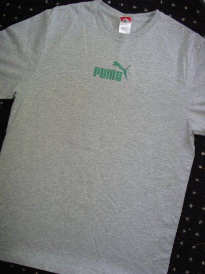 *Free Shipping* Gray/Green PUMA T-Shirt XL EUC