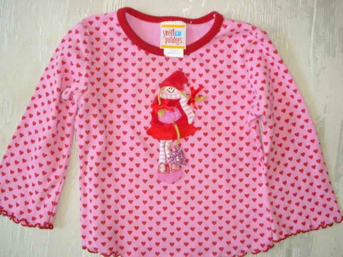 Free Shipping Adorable Sweet Potatoes Little Girl Top 2T