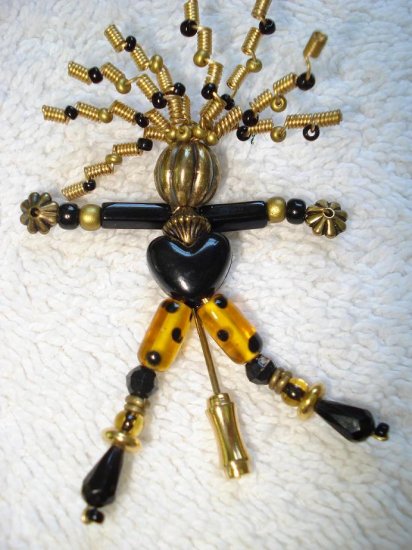 FREE SHIPPING Unique Boutique Little Girl Pin--One of a Kind