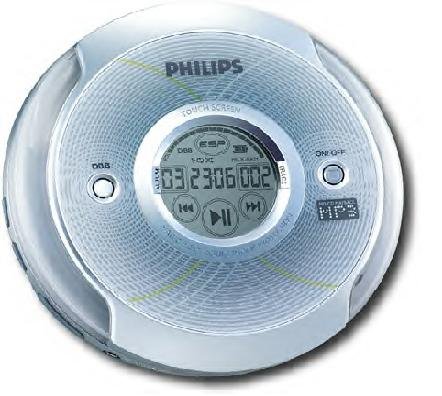 Philips CD Player with CD-R RW MP3 Playback and LCD Touch Screen Silver