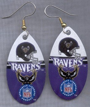 Baltimore Ravens Ear Rings