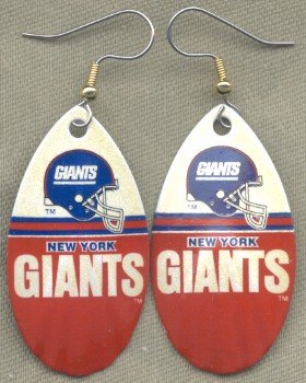 New York Giants Ear Rings