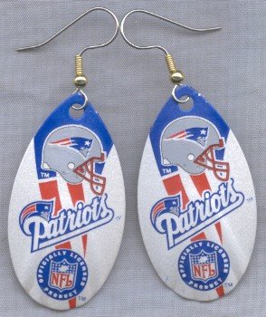 New England Patriots Ear Rings
