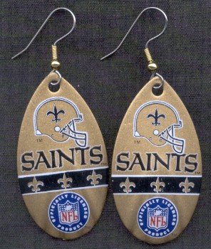 New Orleans Saints Ear Rings