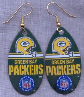Green Bay Packers Ear Rings
