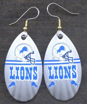 Detroit Lions Ear Rings