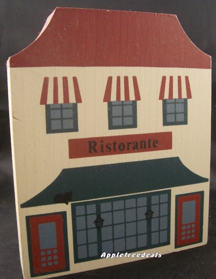 THE CAT'S MEOW VILLAGE 1985 SERIES III RISTORANTE BUILDING