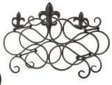 Iron Tabletop Wine Rack - Fleur De Lis