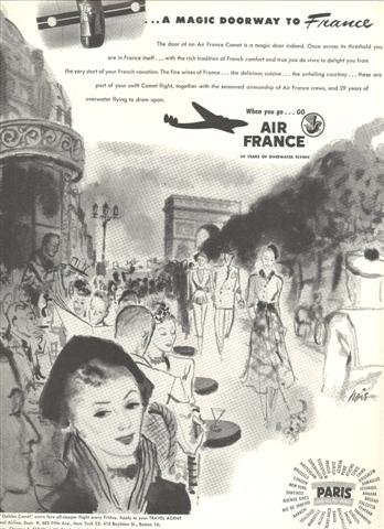 1948-Air France Magazine Ad - Doorway to France 10.5 x 13"