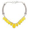 'Yellow Petals' Chalcedony Necklace