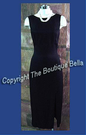 Size 4-6 Small Cocktail Party Bak Keyhole Long Sheath Dress