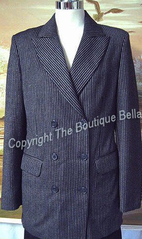 SIZE 6 - Ladies Trendy Striped Italian Jacket Blazer 6 40