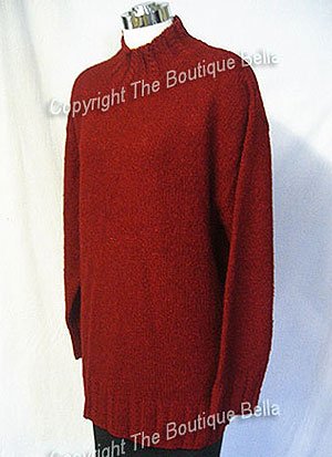 SIZE 16-18 - JONES NEW YORK Burgundy crew neckline sweater