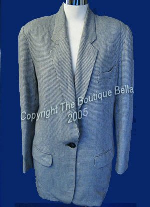 SIZE 6 - 8 Ann Taylor Classic Black White Career Jacket Blazer