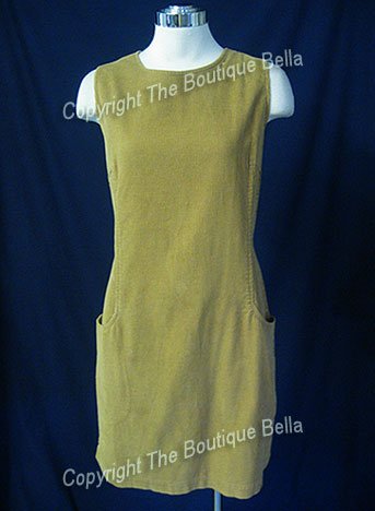 SIZE 8 -10 - EDDIE BAUER Ginger Glazed Corduroy shift casual dress