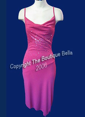 SIZE 6 - 7 - MED NEW Sensual Hot Pink Sequined Cocktail dress