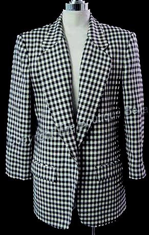 SIZE 8 PET - PENDLETON WOOL Black Cream Plaid Jacket Blazer