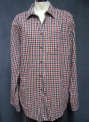 Size: Medium ABERCROMBIE red/blue/white plaid shirt