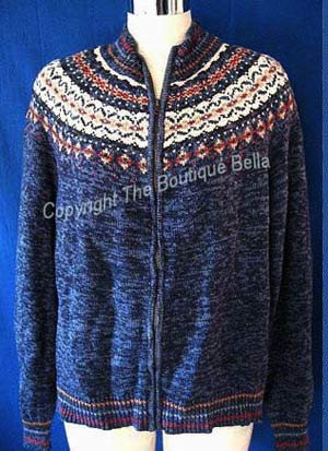 Size Large/XL: Winter cozy blue sweater