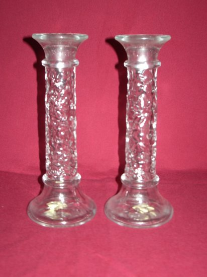 Fine Crystal Candle Holder Set NIB