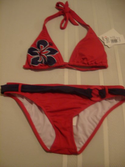 Medium Raisins Red and Blue 2-piece Bathing Suit