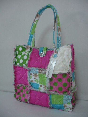 Patchwork Purse, Patchwork Tote, Rag Purse, All Cotton