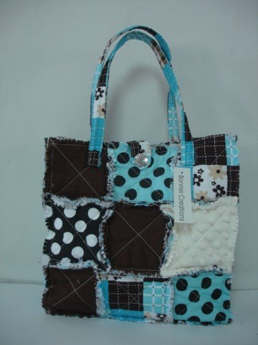 Patchwork Purse, Patchwork Tote, Rag Purse, All Cotton