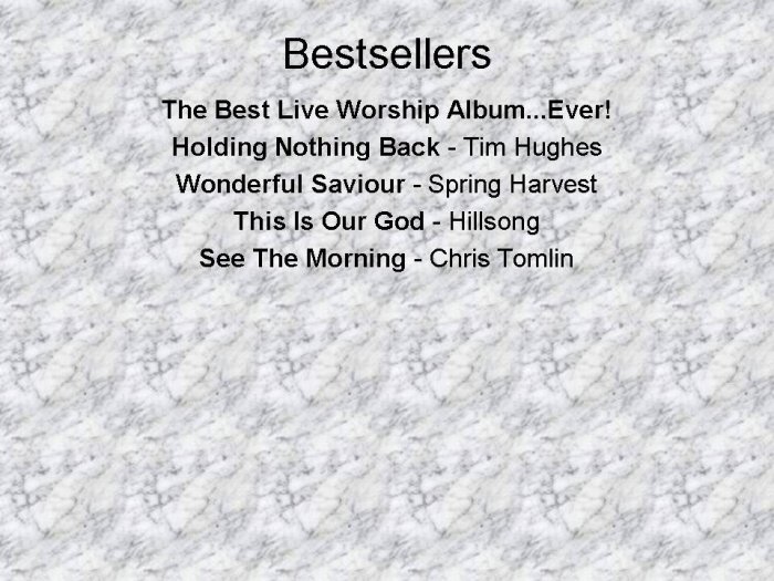 Bestselling Christian Music