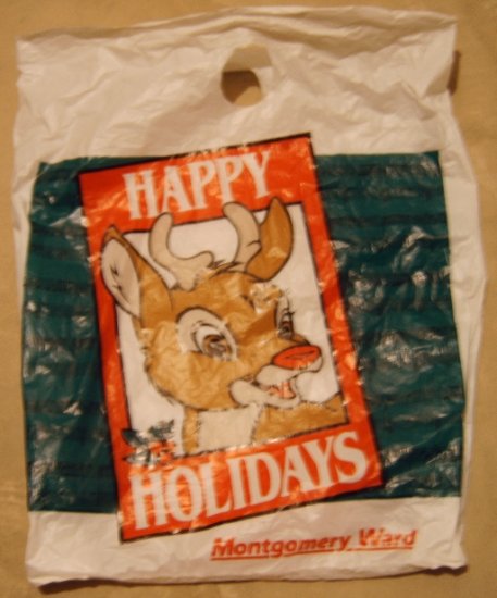 Montgomery Ward Rudolph bag & gift box