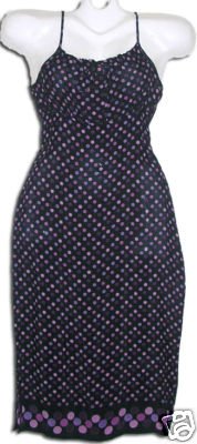 Sundress Black & Purple Dots Rockibilly Sz. M