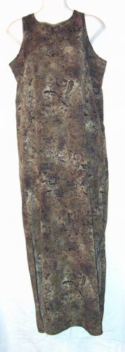 Carole Katz California Sleeveless Long Sage Dress Sz Md