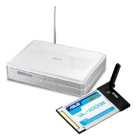 ASUS Wireless Router WL-500g Premium + WL-100GE PCMCIA Wireless-G Adapter Bundle