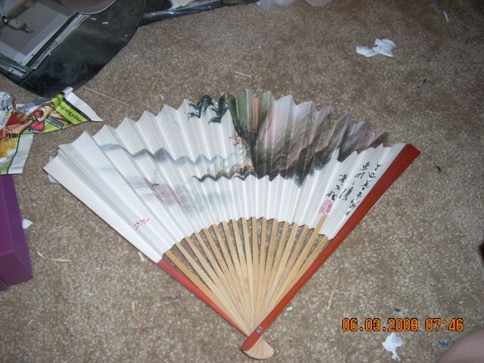 vintage fan wood