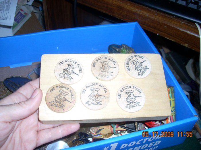 7 wooden nickels art master denver